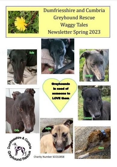 The title page of the Spring May 2022 Waggy Tales Newsletter
